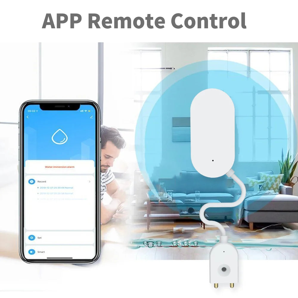Tuya Zigbee Leak Sensor Water Leakage Detector Leakage Sensor Water Sensor Prevent Water Leakage for Smart Home Smartlife