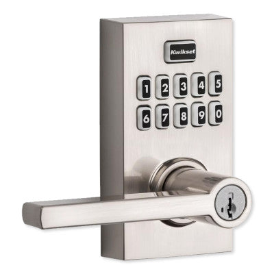 Kwikset 917 SmartCode Electronic Halifax Lever, Satin Nickel