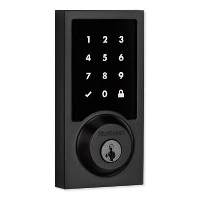Kwikset SmartCode 916 Zigbee Contemporary Touchscreen Deadbolt with Home Connect, Matte Black
