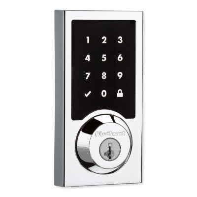Kwikset SmartCode 916 Zigbee Contemporary Touchscreen Deadbolt with Home Connect, Polished Chrome