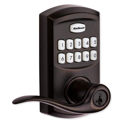 Kwikset Smartcode 917 Residential Electronic Tustin Lever, Venetian Bronze