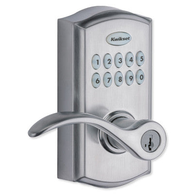 Kwikset SmartCode 955 Reversible Electronic Lever, Satin Chrome