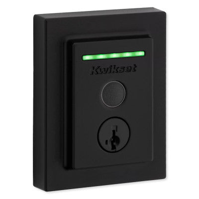 Kwikset Halo Touch Fingerprint Smart Lock, Wi-Fi, Contemporary with Deadbolt, Matte Black
