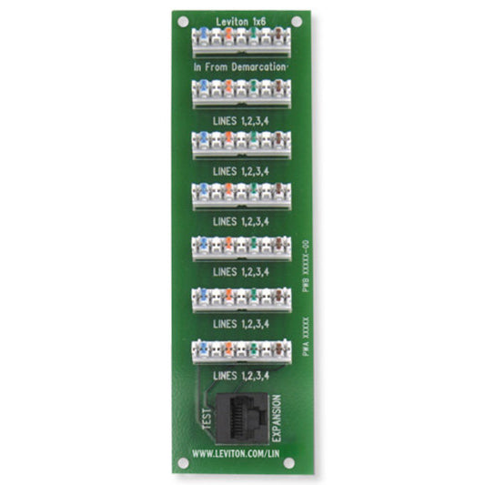 Leviton 1x6 Bridged Telephone Board