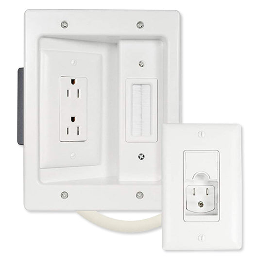 On-Q/Legrand In-Wall TV Power and Cable Management Kit, Pre-Wired