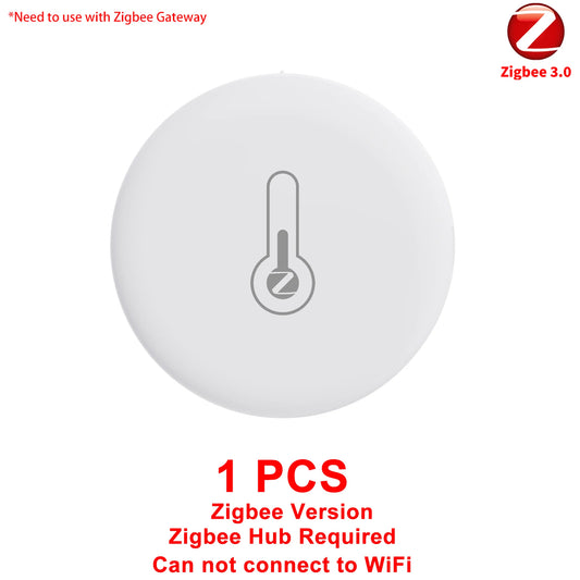 Tuya Zigbee 3.0 Temperature Humidity Sensor Thermometer, APP Remote Monitoring, Works with Smart Life Yandex Alexa ZHA