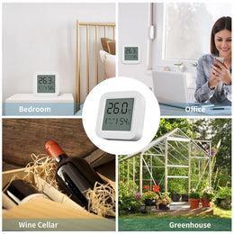 Zigbee Temperature Humidity Sensor for Smart Home LCD Screen Works with Tuya Alexa Google Home APP Smart Life Tuya Smart Yandex