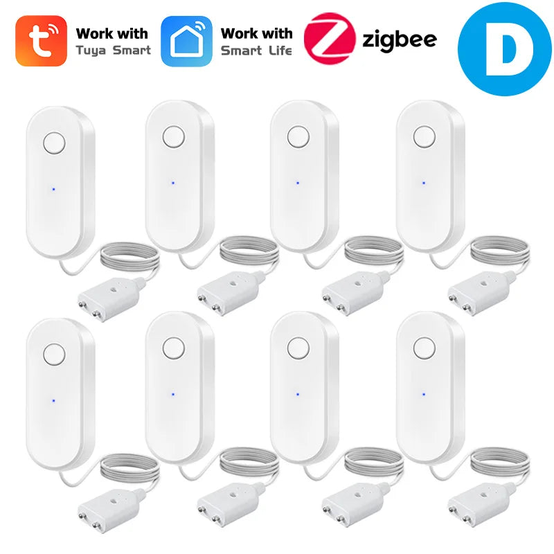 Tuya Zigbee Water Leakage Sensor Smart Life APP Remote Contro Leak Detector Flood Alert Overflow Home Security Alarm