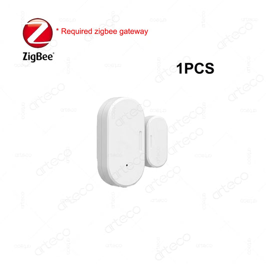 Zigbee Door Window Sensor Open Close Detector Smart Home Security Alarm Burglar Door Sensor Works with Alexa Home Assistant Z2M