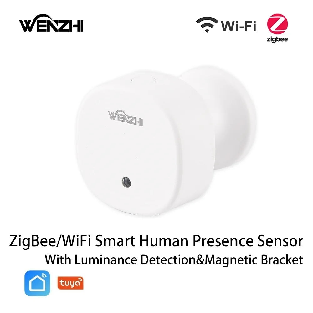Zigbee/Wifi Mmwave Human Presence Sensor Radar Movement Body Motion Detection with Illuminance Tuya Smart Life Home Assistant
