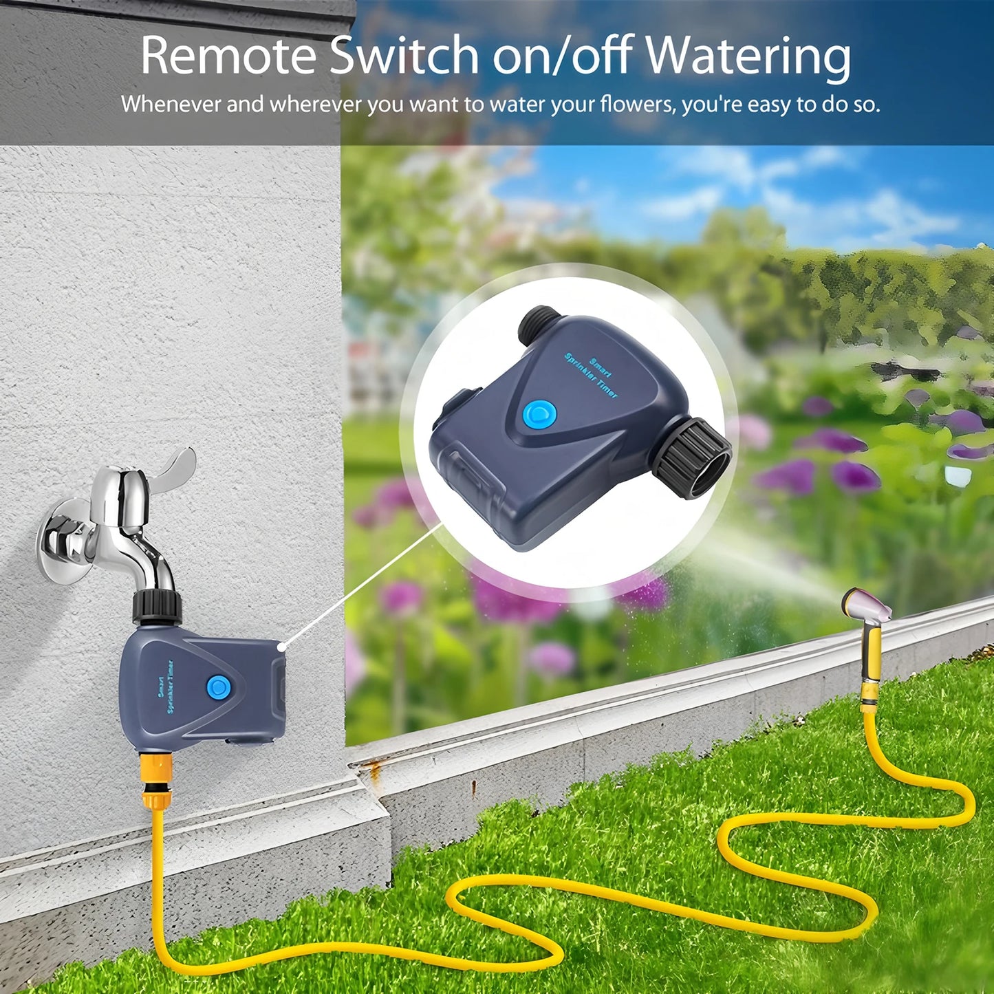 Tuya Smart Zigbee Sprinkler Timer Automatic Irrigation Controller Water Valve Built-In Metering Garden Automatic Watering System
