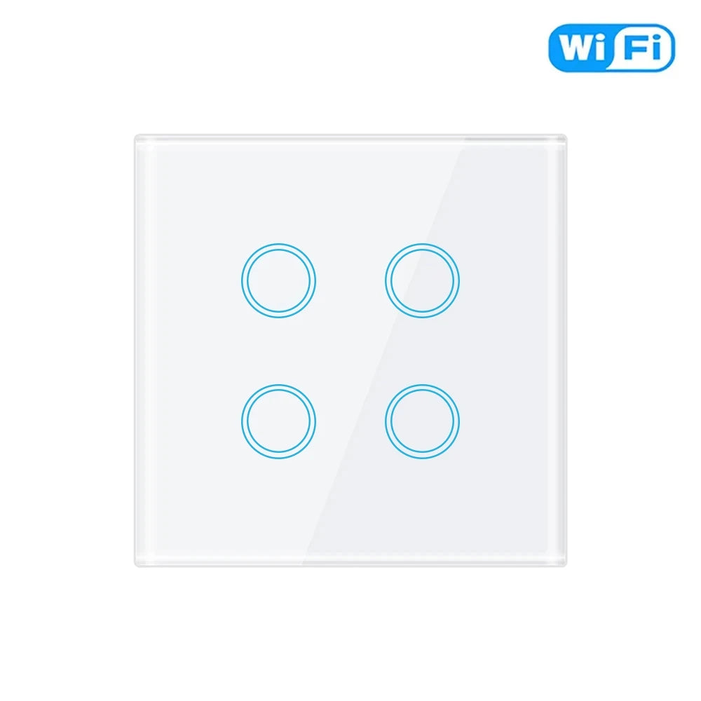 Matter Homekit Wifi Smart Light Touch Wall Switch 1 2 3 4 Gang 2-Way Control Switch Support Siri Smartthings Alexa Google Home