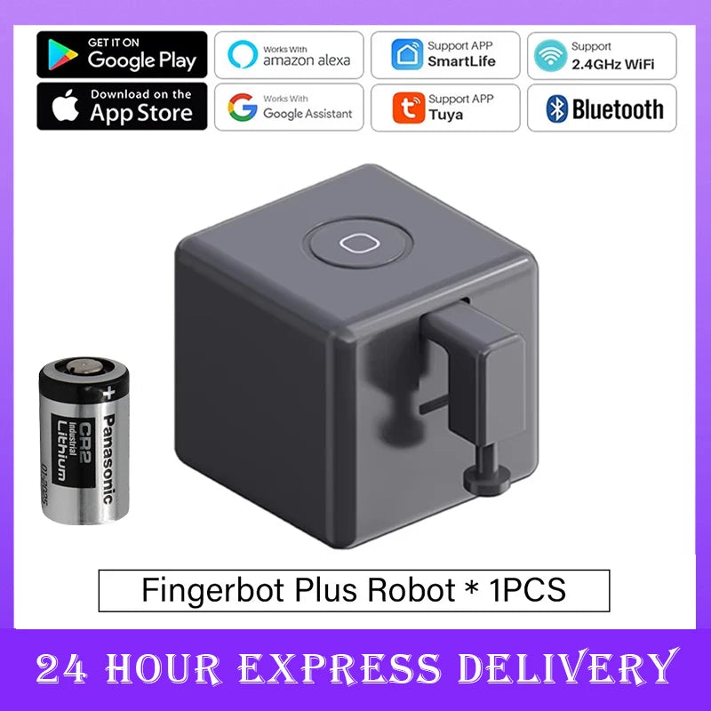 Tuya Zigbee 3.0 Smart Fingerbot Switch Remoter Garage Curtain Button Robot Pusher for Alexa Google Home Voice Assistant