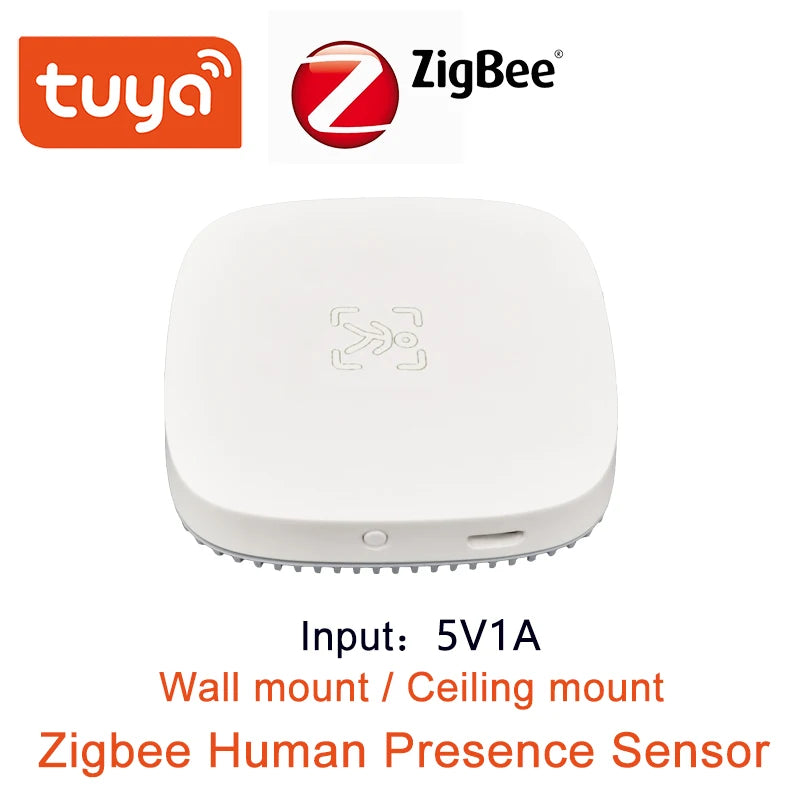 Tuya Zigbee Wifi Mmwave Human Presence Motion Sensor with Luminance/Distance Detection Human Body PIR Sensor Wireless Real-Time