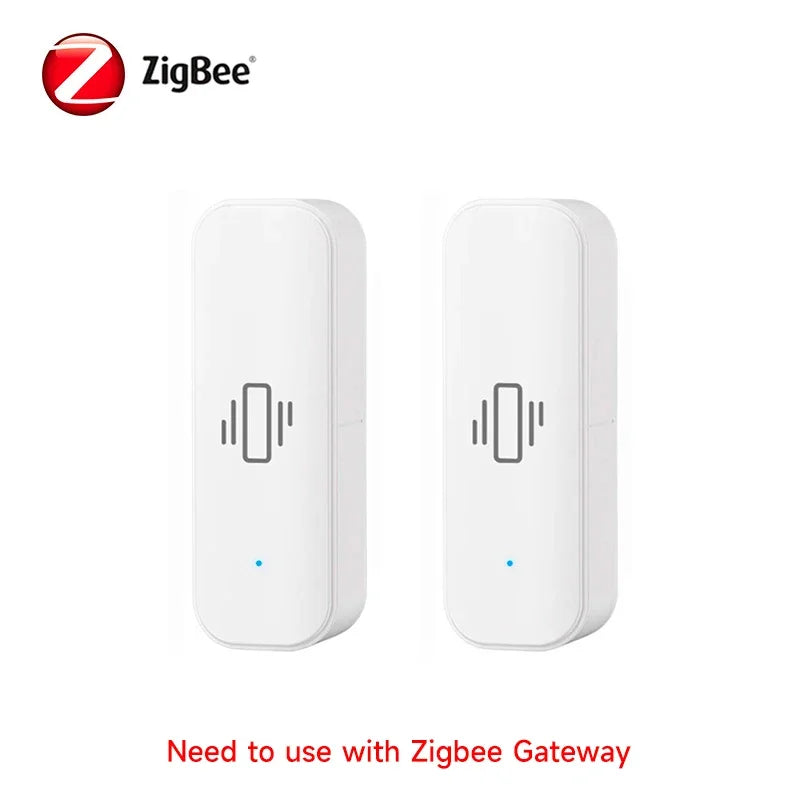 Tuya Zigbee 3.0 Vibration Shock Sensor Low Power AAA Battery Smart Life App Alarm Notification Smart Home Security Detector