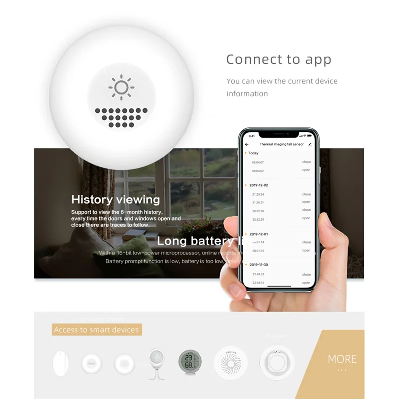 Afourt-Tuya Zigbee Smart Light Sensor Illuminance Brightness Detection Home Lighting Automation Zigbee Intelligent Remote Alarm