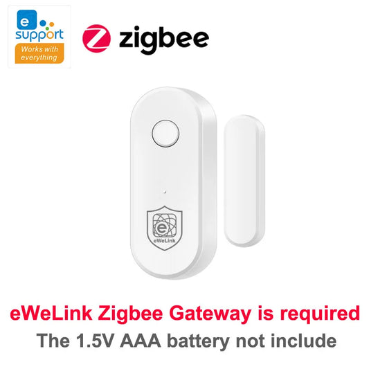 Ewelink Zigbee Door Sensor Open Closed Window Detector APP Control Smart Home Security Alarm Work with Alexa Google