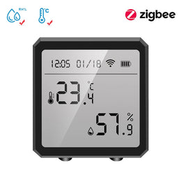 Tuya Smart Wifi/Zigbee Temperature and Humidity Sensor Indoor Hygrometer Thermometer with LCD Display Support Alexa Google Home
