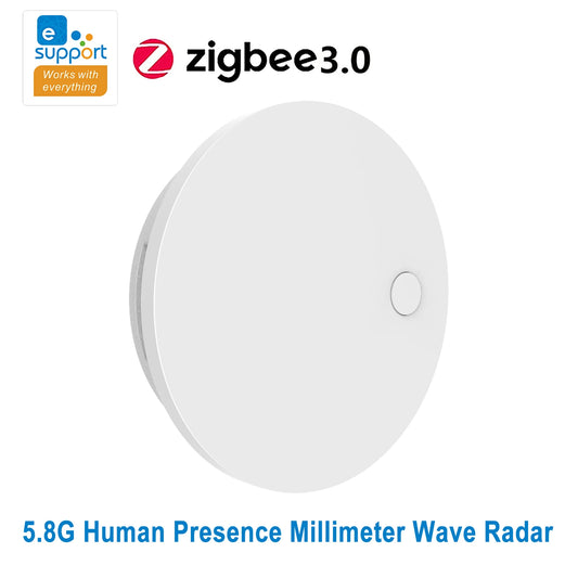 Ewelink Zigbee 5.8G Millimeter Wave Human Presence Radar Detector Side Mounted Safety Monitor Radar Alarm Smart Linkage Sensor