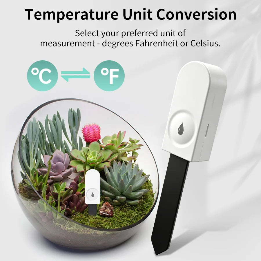 Tuya Zigbee3.0 Soil Moisture Sensor Temperature Humidity Detection Smart Soil Tester for Garden Plant Smart Life APP Zigbee2Mqtt
