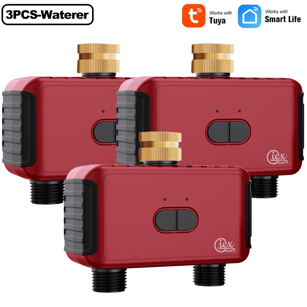 ZIGBEE Smart 2 Zone Watering Timer Garden Automatic Irrigation System Drip Sprinkler Controller Valve Smart Life Tuya