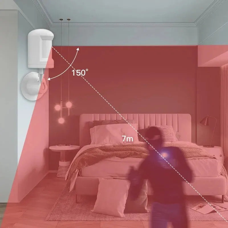 Tuya Smart Zigbee 3.0 PIR Sensor Infrared Ray Wireless Illumination Light Switch Human Body PIR Motion Sensor Alexa Google Voice