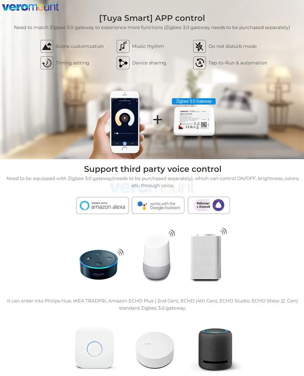 Miboxer Zigbee 3.0 Dimmer Remote Controller FUT035Z+ 2IN1 Dual White Single Color FUT037Z+ 3IN1 RGB RGBW RGB+CCT LED Strip Light