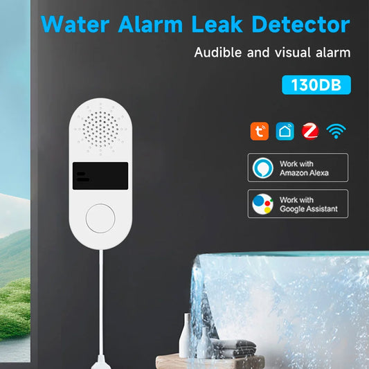 Protect Your Home with the Tuya Water Leak ZigBee Smart Home Water Alarm Sensor App Control Water Leak Detector - 130Db Alarm & App Control for Smart Living