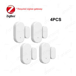 Zigbee Door Window Sensor Open Close Detector Smart Home Security Alarm Burglar Door Sensor Works with Alexa Home Assistant Z2M