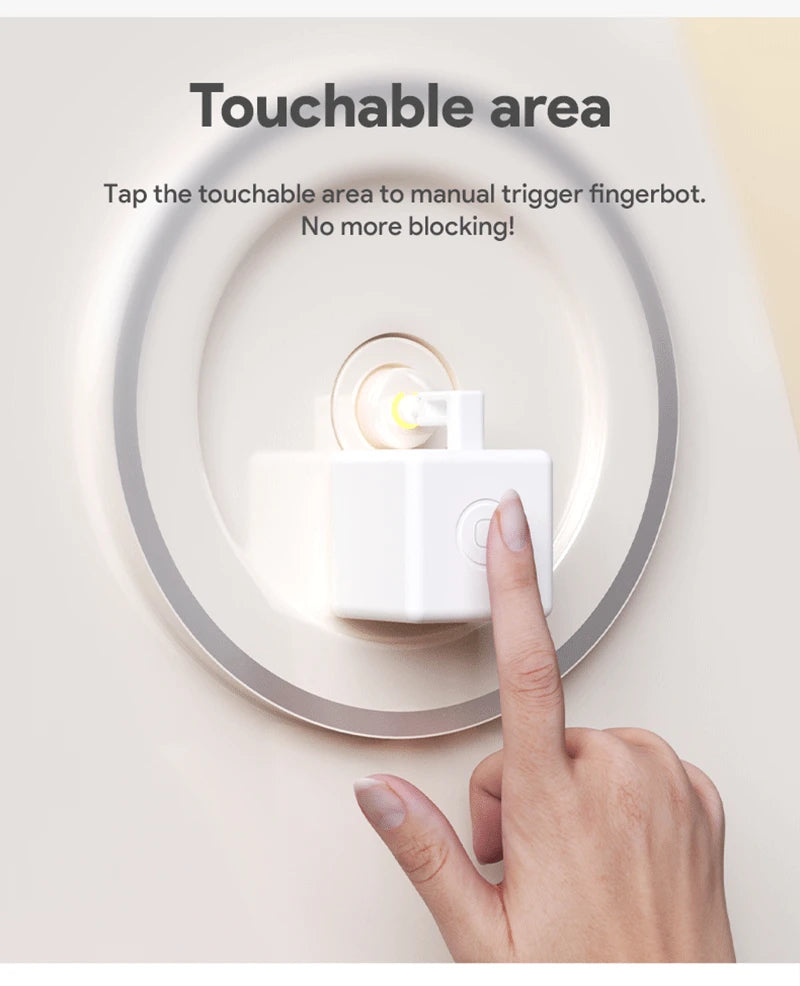 Tuya Zigbee 3.0 Smart Touch Fingerbot plus Type-C 5V Rechargeable Switch Button Pusher Arm Fingerbot via Alice Alexa Google Home
