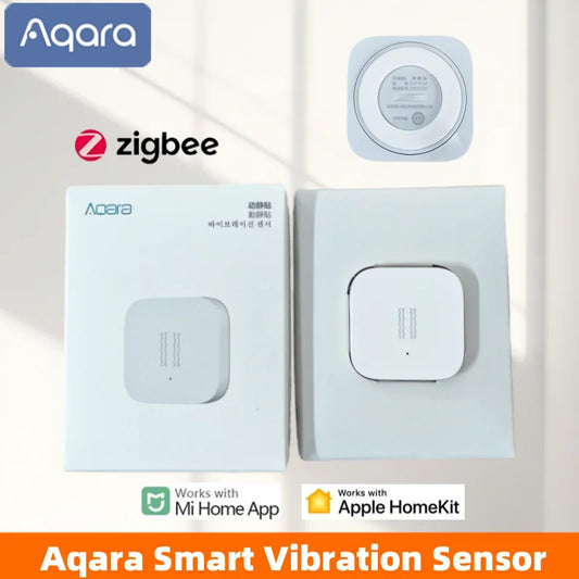 Smart Vibration Sensor Zigbee Detection Alarm Monitor Motion Shock Sensor Built-In Gyroscope for Mi Home Homekit App