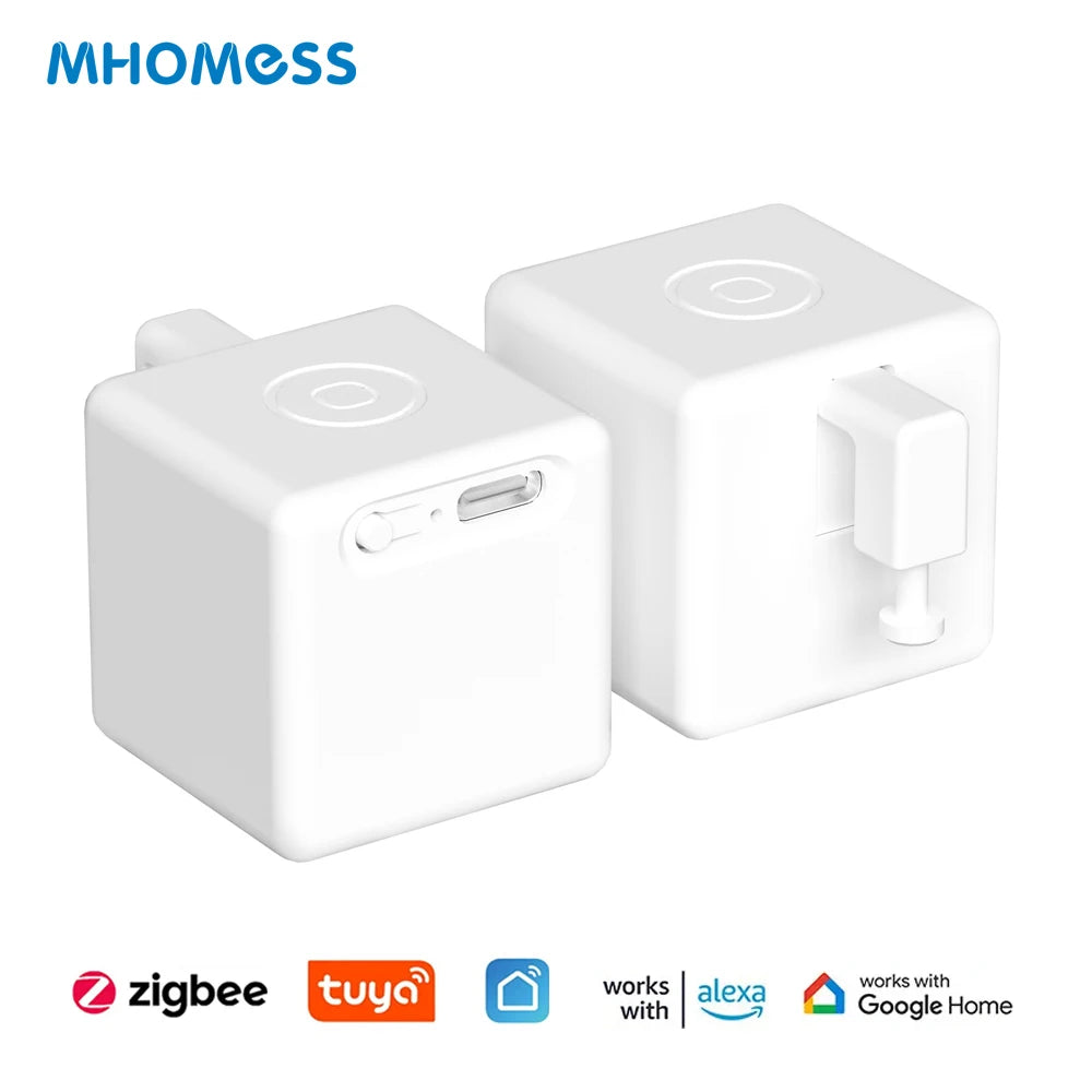 Tuya Zigbee Smart Touch Fingerbot plus Type-C Rechargeable Robot Button Pusher Arm Switch Works with Alexa Google Home Alice
