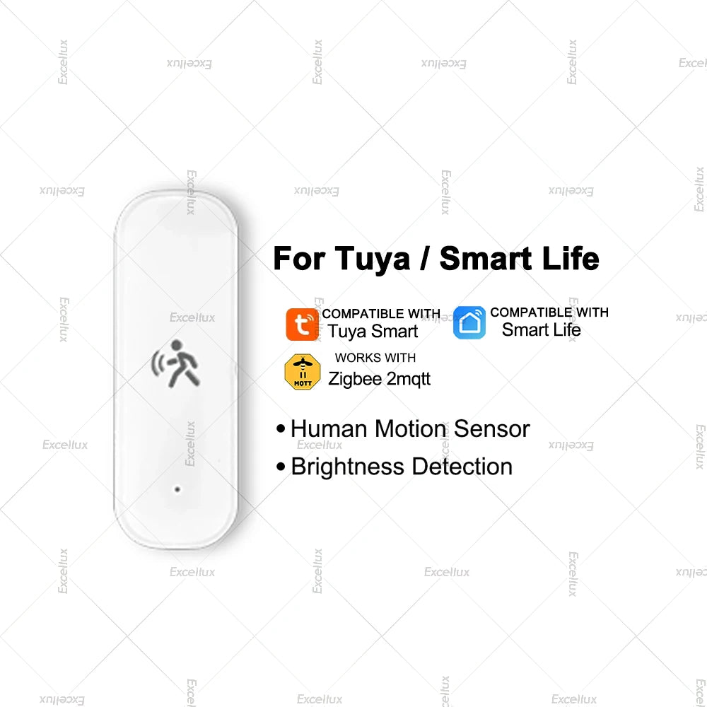 Zigbee Human Motion Sensor,10Ghz Mmwave Radar with Luminance Temperature Humidity Sensor for Tuya Smart Life App or Zigbee2Mqtt