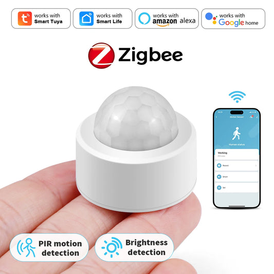 Zigbee Smart PIR Motion Sensor Tuya Wifi Human Body Induction Detector Work with Google Home Alexa Need Zigbee Gateway