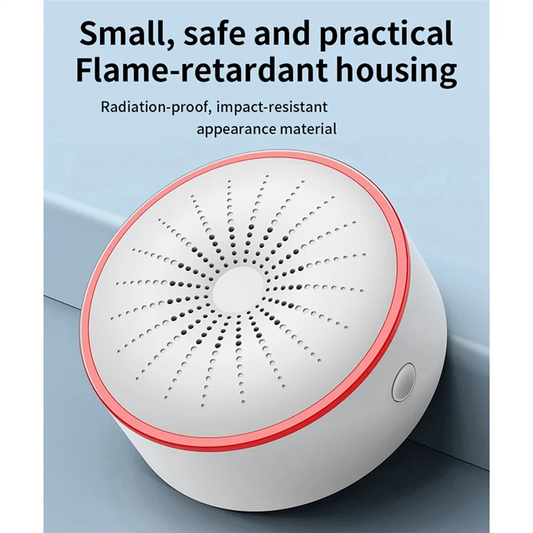 Abmf-Tuya Smart Home Wireless Alarm System Sound and Light Alarm Sensor Detector Intelligent USB Powered Sensor Zigbee