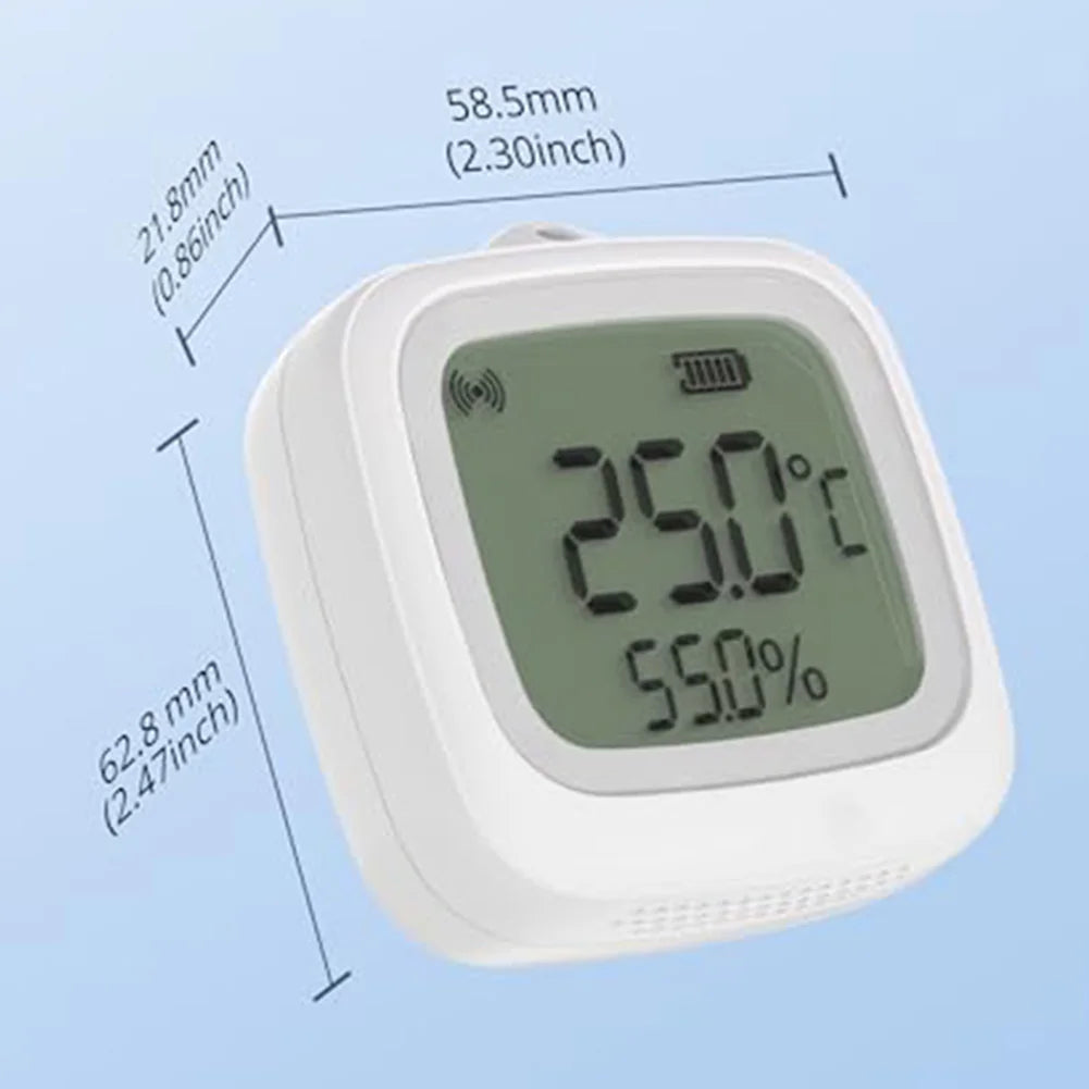 SNZB-02WD for Zigbee 3.0 for Smart Temperature Humidity Sensor IP65 Waterproof LCD Display for Greenhouse Bathroom Industrial Mo