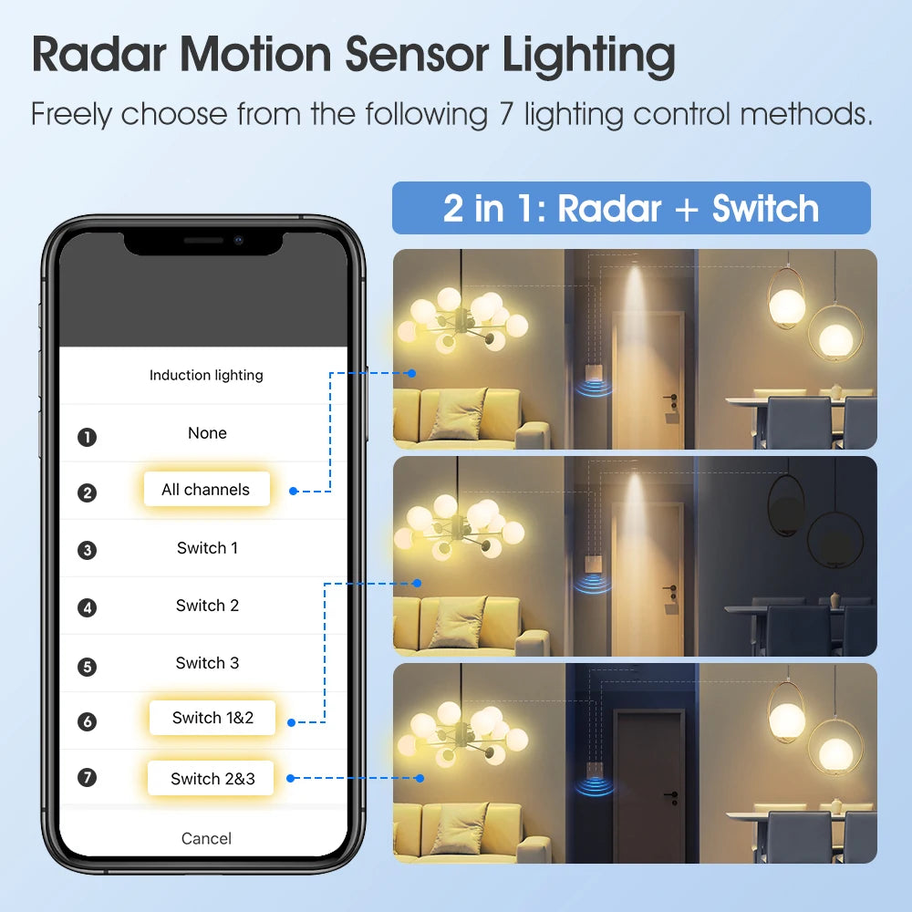 Revolutionize Your Home with the Tuya Zigbee 3.0 Smart Light Switch Featuring 6M Radar Motion Detection – No Neutral Wire Needed!
