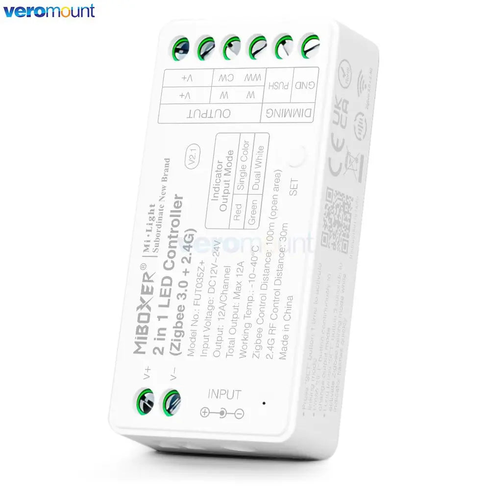 Miboxer Zigbee 3.0 Dimmer Remote Controller FUT035Z+ 2IN1 Dual White Single Color FUT037Z+ 3IN1 RGB RGBW RGB+CCT LED Strip Light