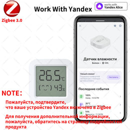 Zigbee 3.0 Temperature Humidity Sensor Zigbee 3.0 Hub Required Workwith Home Assistant ZHA Yandex Alexa Zigbee2Mqtt HA
