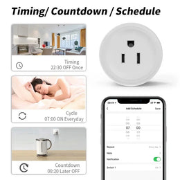 10A Wifi Smart Socket US Plug Time Setting Voice Control Function Cozylife Smart Home Appliances Work with Alexa Google Home ﻿