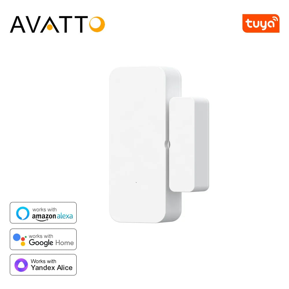 Tuya Wifi/Zigbee Door Sensor Smart Door Window Detector Home Security Alarm APP Control Works with Alexa Google Home