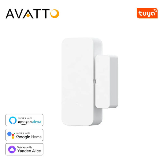Tuya Wifi/Zigbee Door Sensor Smart Door Window Detector Home Security Alarm APP Control Works with Alexa Google Home