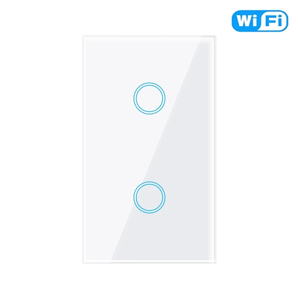Matter Homekit Wifi Smart Light Touch Wall Switch 1 2 3 4 Gang 2-Way Control Switch Support Siri Smartthings Alexa Google Home