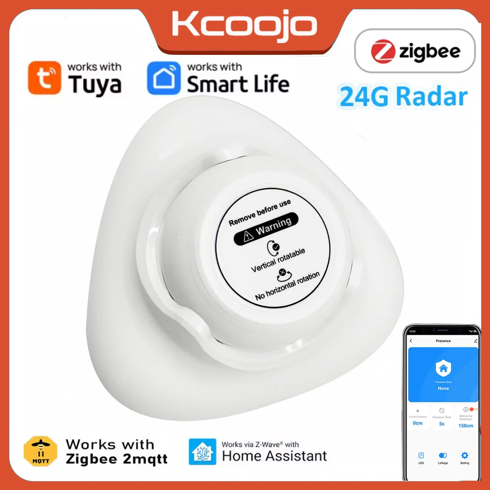 Tuya Zigbee Human Presence Detector 24G Mmwave Radar Detection Smart PIR Motion Sensor Support Smart Life 2Mqtt Home Assistant