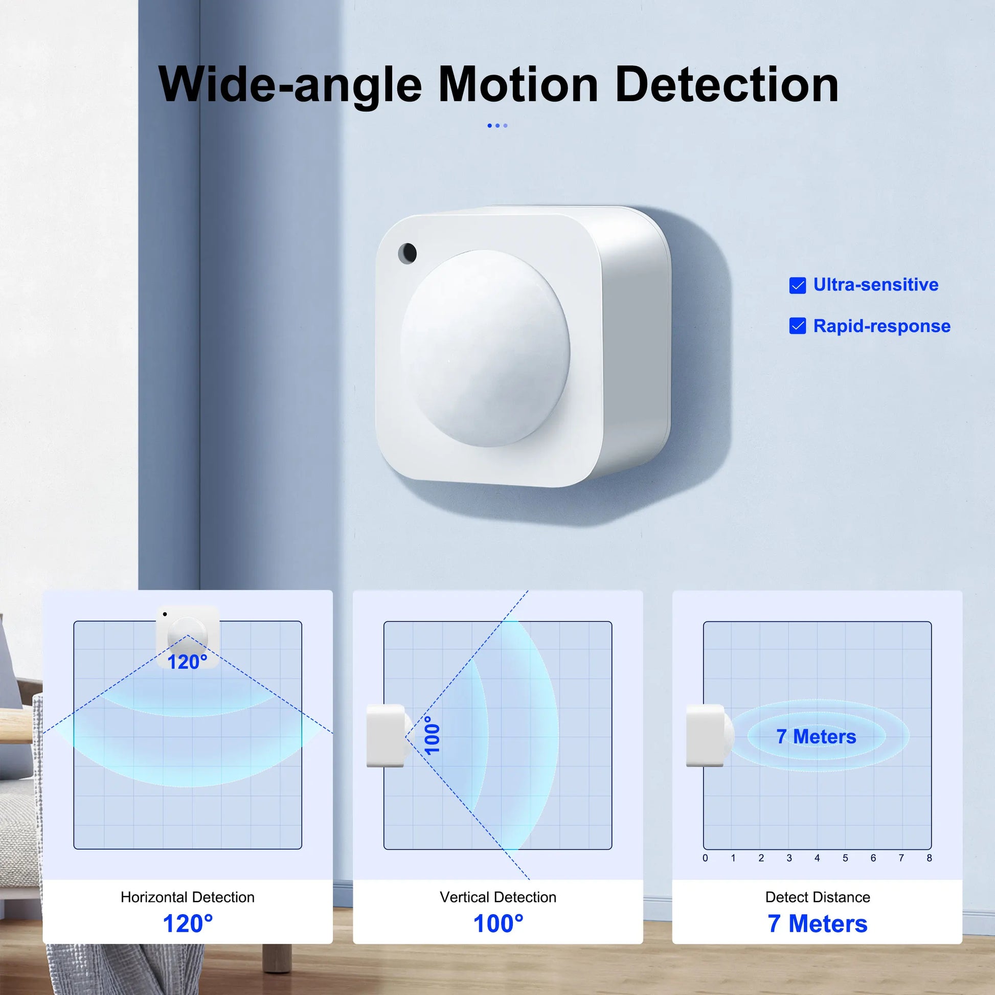 Zigbee PIR Motion Sensor Smart Movement Detector 2-In-1 Light Sensor Supports Home Assistant for Automatic Home Security