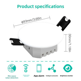 【Tuya Zigbee】Smart Motion Sensor| Human Presence Detection| App Timer Control| Wifi Infrared Sensor for Smart Home