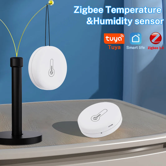 Tuya Zigbee 3.0 Temperature Humidity Sensor Thermometer, APP Remote Monitoring, Works with Smart Life Yandex Alexa ZHA