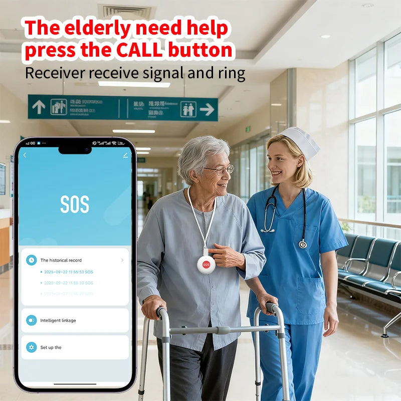 SOS Panic Call Button One Key Emergency Alarm for Zigbee Patient Kids Elderly Quick Rescue App Reminder Tuya Gateway Option