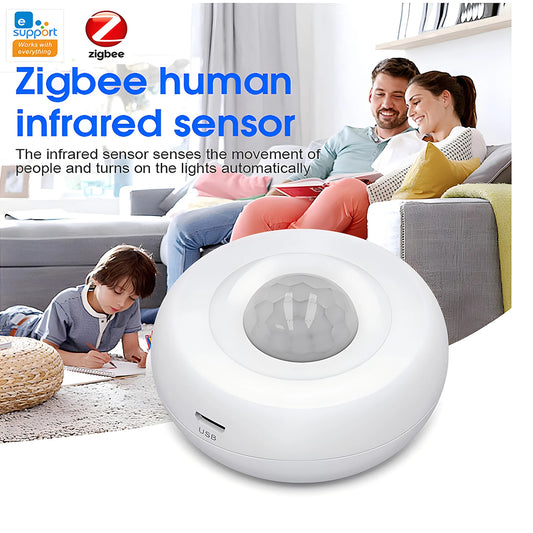 Ewelink Zigbee PIR Motion Detection Sensor Smart Home Zigbee Human Infrared Sensor Security Alarm Work with Alexa Google Home