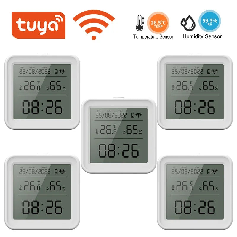Tuya Zigbee/Wifi Temperature Humidity Sensor Hygrometer Thermometer Smart Home Smart Life App Support Alexa Google Assistant